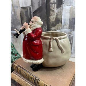 Gibson Greeting Cards Vintage Ceramic Christmas Santa Planter Japan